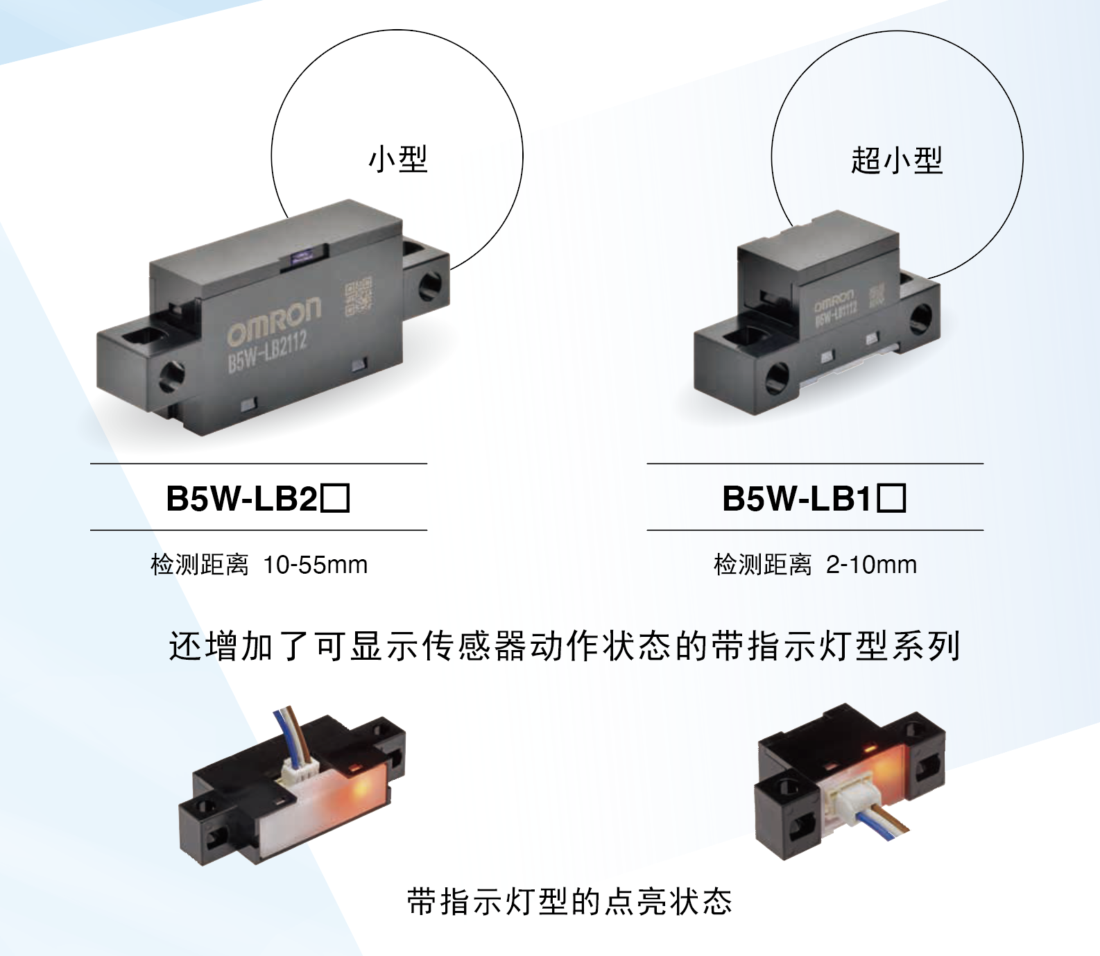 小型：B5W-LB2□／超小型：B5W-LB1□