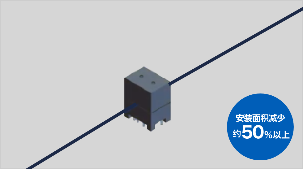 安装面积减少约50%以上