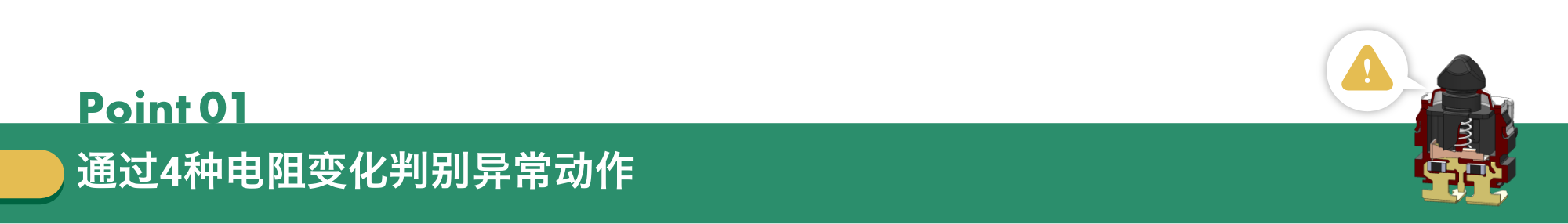 Point1:通过4种电阻变化判别异常动作